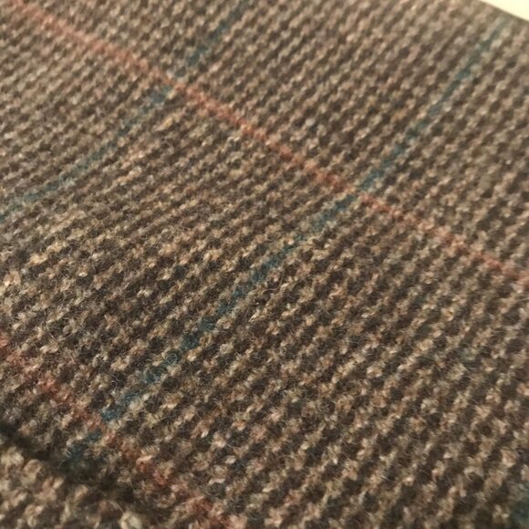 Ralph Lauren Purple Label Vest Mens XL Brown Wool Tweed Windowpane Waistcoat - Picture 4 of 9